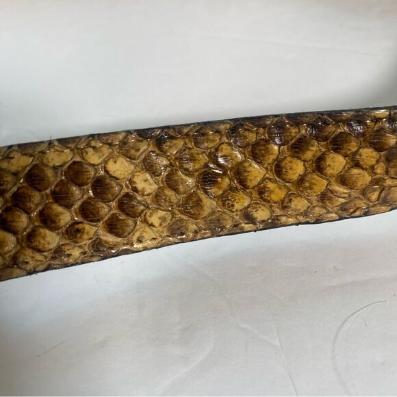 Gino Verdo Vintage Snakeskin Belt Size Large - Picture 5 of 10